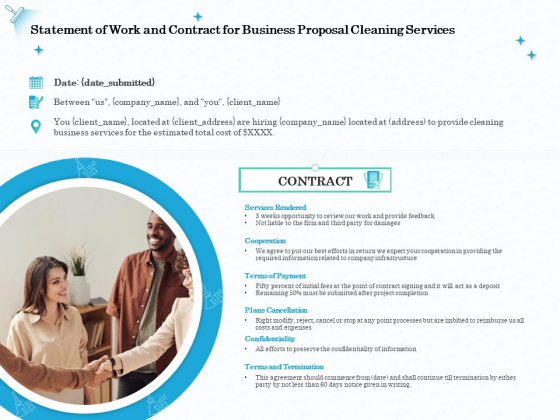 Professional Sanitation Solutions Statement Of Work And Contract For Business Proposal Cleaning Services Demonstration PDF Professional Sanitation Solutions Statement Of Work And Contract For Business Proposal Cleaning Services Demonstration PDF