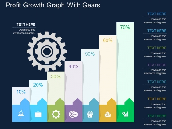 Profit Growth Graph With Gears Powerpoint Template Profit Growth Graph With Gears Powerpoint Template