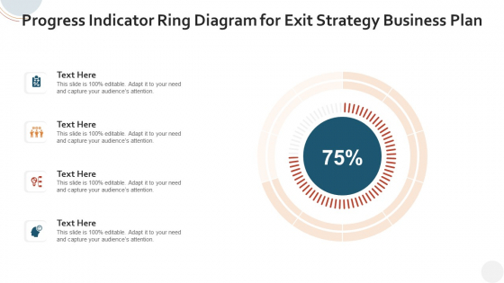 Progress Indicator Ring Diagram For Exit Strategy Business Plan Information PDF Progress Indicator Ring Diagram For Exit Strategy Business Plan Information PDF