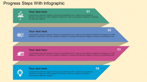 Progress Steps With Infographic Powerpoint Templates