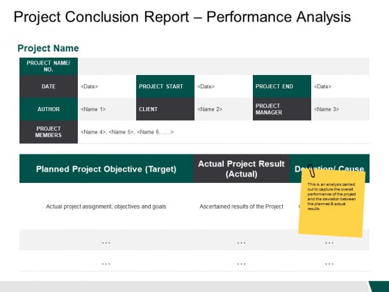 Project Conclusion Report Performance Analysis Planned Ppt PowerPoint Presentation Outline Samples Project Conclusion Report Performance Analysis Planned Ppt PowerPoint Presentation Outline Samples