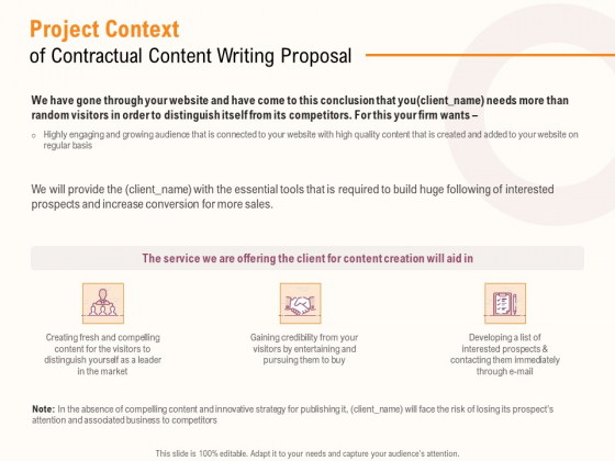 Project Context Of Contractual Content Writing Proposal Ppt PowerPoint Presentation Model Display PDF Project Context Of Contractual Content Writing Proposal Ppt PowerPoint Presentation Model Display PDF