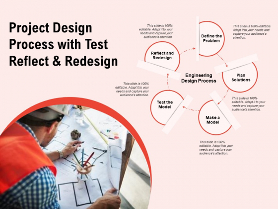 Project Design Process With Test Reflect And Redesign Ppt PowerPoint Presentation Icon Display