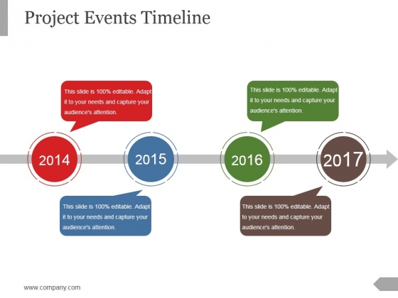 Project Events Timeline Ppt PowerPoint Presentation Example File