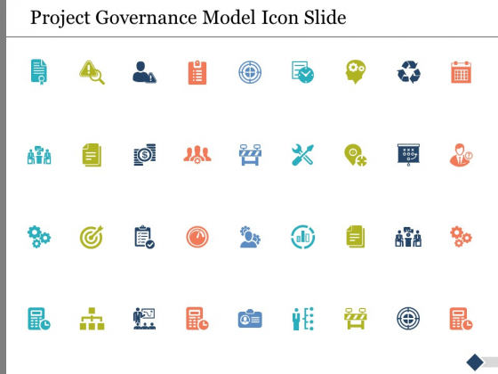 Project Governance Model Icon Slide Ppt PowerPoint Presentation Summary Aids