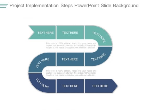 Project Implementation Steps Powerpoint Slide Background