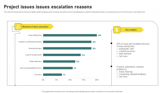 Project Issues Issues Escalation Reasons Information PDF