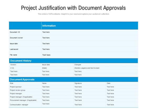Project Justification With Document Approvals Ppt PowerPoint Presentation Gallery Inspiration PDF Project Justification With Document Approvals Ppt PowerPoint Presentation Gallery Inspiration PDF