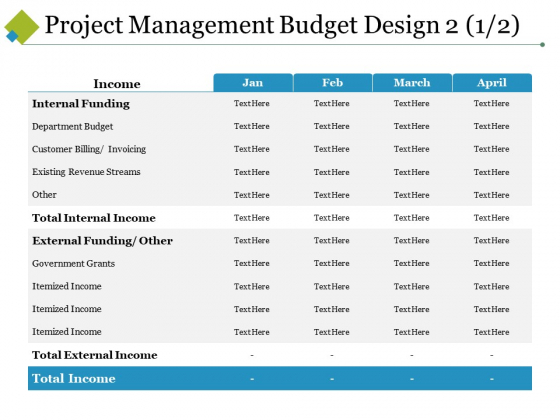 Project Management Budget Design Template 2 Ppt PowerPoint Presentation Infographics Designs Download Project Management Budget Design Template 2 Ppt PowerPoint Presentation Infographics Designs Download