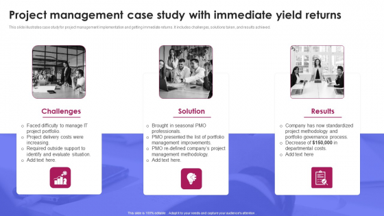 Project Management Case Study With Immediate Yield Returns Background PDF Project Management Case Study With Immediate Yield Returns Background PDF