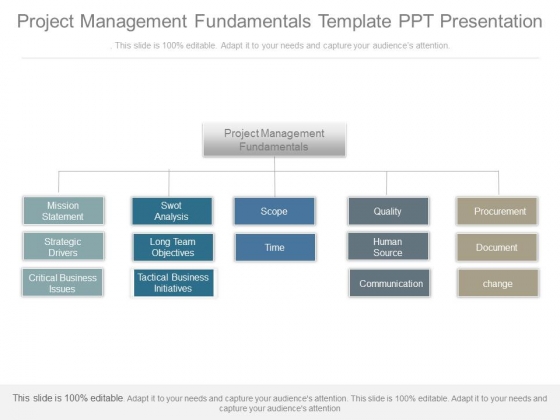 Project Management Fundamentals Template Ppt Presentation