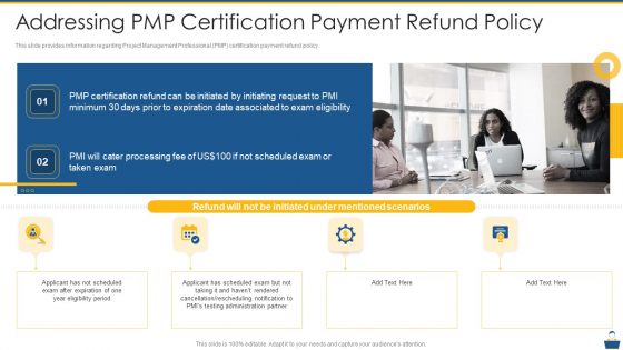 Project Management Professional Certificate Preparation IT Addressing PMP Certification Payment Refund Policy Elements PDF