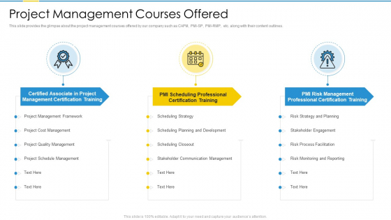 Project Management Professional Certification Courses IT Project Management Courses Offered Clipart PDF Project Management Professional Certification Courses IT Project Management Courses Offered Clipart PDF