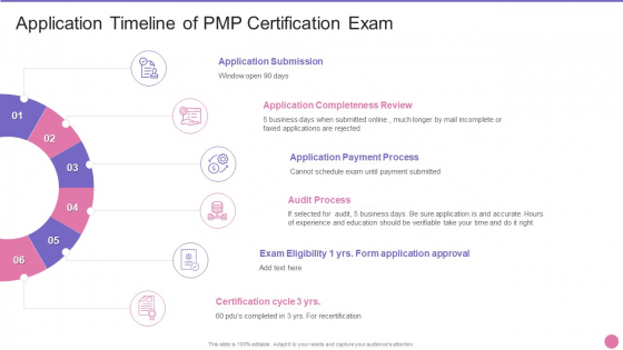 Project Management Professional Certification IT Application Timeline Of PMP Certification Exam Professional PDF