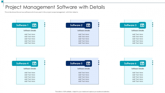 Project Management Software With Details Project Scope Management Deliverables Rules PDF Slide 1
