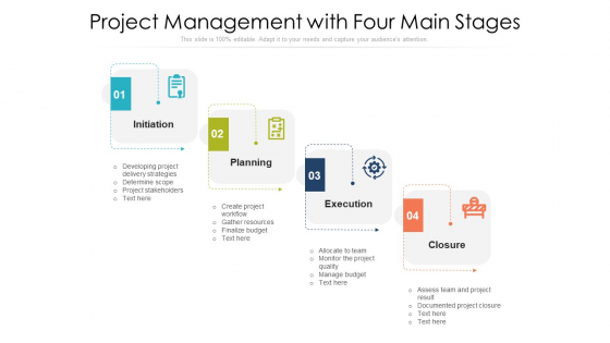 Project Management With Four Main Stages Ppt Model Professional PDF Project Management With Four Main Stages Ppt Model Professional PDF