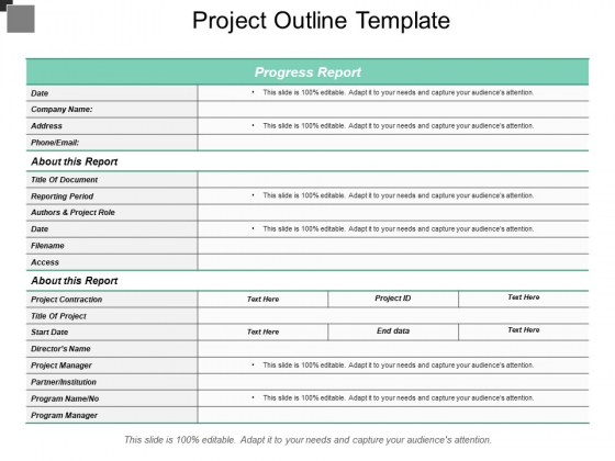 project outline template ppt powerpoint presentation model presentation outline template