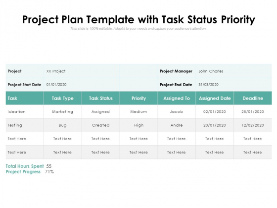 Project Plan Template With Task Status Priority Ppt PowerPoint Presentation Ideas Outline Project Plan Template With Task Status Priority Ppt PowerPoint Presentation Ideas Outline