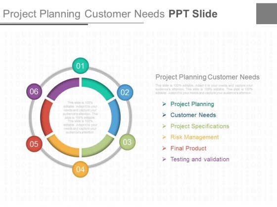 Project Planning Customer Needs Ppt Slide