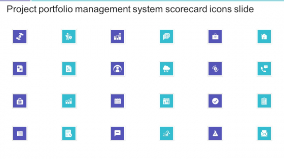Project Portfolio Management System Scorecard Icons Slide Formats PDF