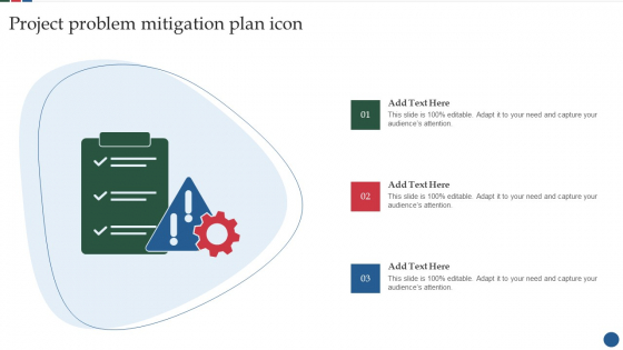 Project Problem Mitigation Plan Icon Icons PDF