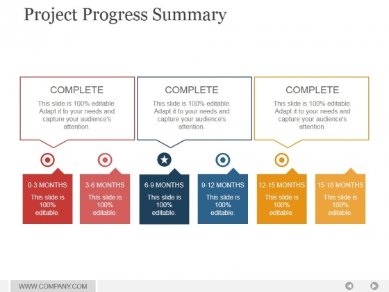Project Progress Summary Ppt PowerPoint Presentation Styles