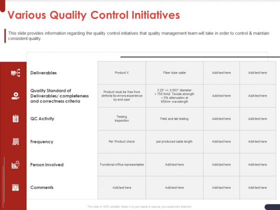 Project Quality Planning And Controlling Various Quality Control Initiatives Guidelines PDF