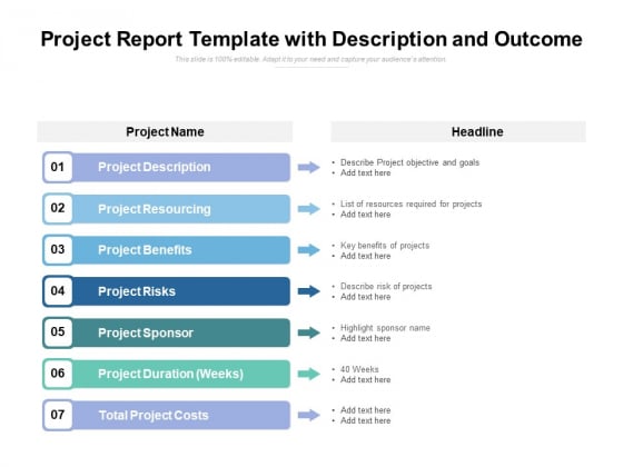 Project Report Template With Description And Outcome Ppt PowerPoint Presentation Styles Outline PDF Project Report Template With Description And Outcome Ppt PowerPoint Presentation Styles Outline PDF