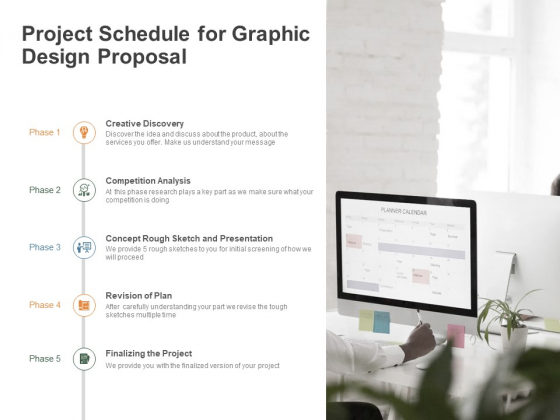 Project Schedule For Graphic Design Proposal Ppt PowerPoint Presentation Ideas Designs Download