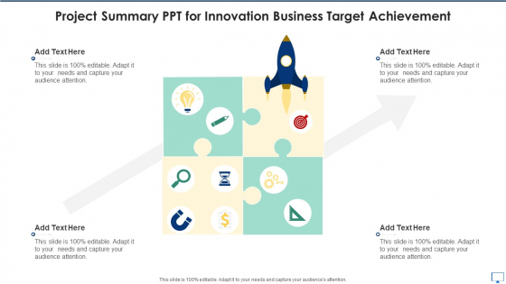 Project Summary PPT For Innovation Business Target Achievement Introduction PDF Project Summary PPT For Innovation Business Target Achievement Introduction PDF