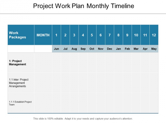 Project Work Plan Monthly Timeline Ppt PowerPoint Presentation File Layouts Project Work Plan Monthly Timeline Ppt PowerPoint Presentation File Layouts