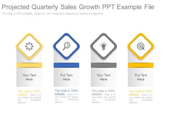 Projected Quarterly Sales Growth Ppt Example File