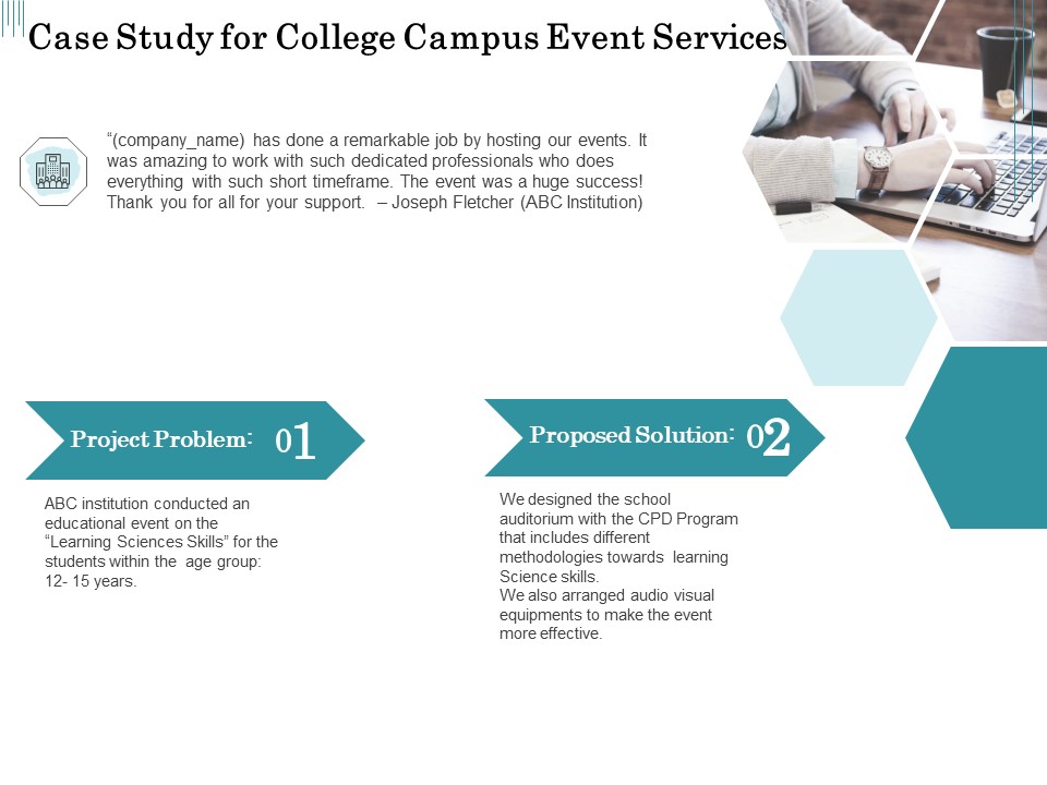 Promoting University Event Case Study For College Campus Event Services Ppt Gallery Layouts PDF