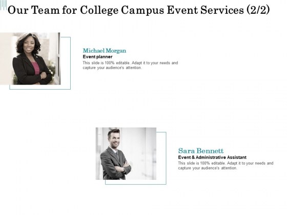 Promoting University Event Our Team For College Campus Event Services Ppt Ideas Demonstration PDF Promoting University Event Our Team For College Campus Event Services Ppt Ideas Demonstration PDF