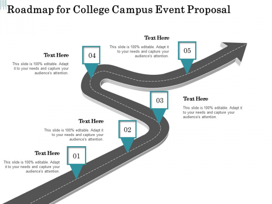 Promoting University Event Roadmap For College Campus Event Proposal Ppt Model Example File PDF