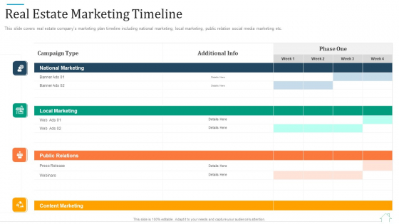 Promotional Strategy For Real Estate Project Real Estate Marketing Timeline Graphics PDF Promotional Strategy For Real Estate Project Real Estate Marketing Timeline Graphics PDF