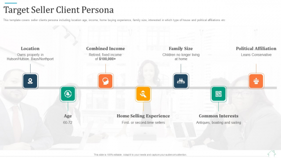 Promotional Strategy For Real Estate Project Target Seller Client Persona Infographics PDF Promotional Strategy For Real Estate Project Target Seller Client Persona Infographics PDF