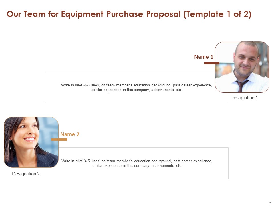 Proposal For Purchasing New Equipment Ppt PowerPoint Presentation Complete Deck With Slides graphical designed