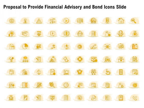 Proposal To Provide Financial Advisory And Bond Icons Slide Sample PDF Proposal To Provide Financial Advisory And Bond Icons Slide Sample PDF