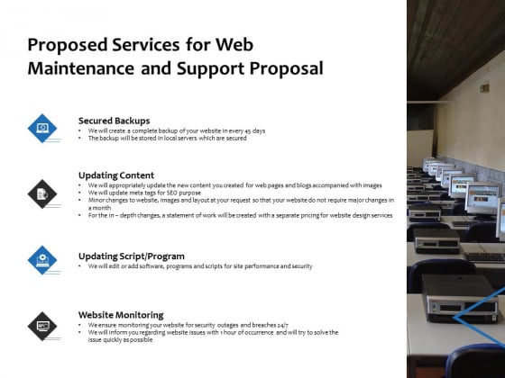 Proposed Services For Web Maintenance And Support Proposal Ppt PowerPoint Presentation Styles Styles Proposed Services For Web Maintenance And Support Proposal Ppt PowerPoint Presentation Styles Styles