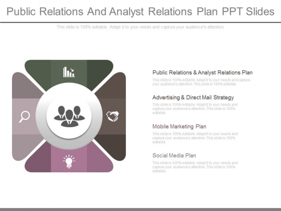 Public Relations And Analyst Relations Plan Ppt Slides