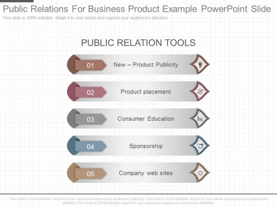 public relations for business product example powerpoint slide examples of public relations
