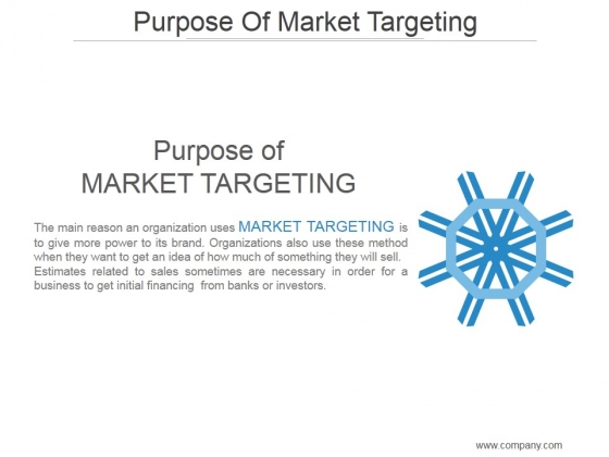 Purpose Of Market Targeting Ppt PowerPoint Presentation Gallery