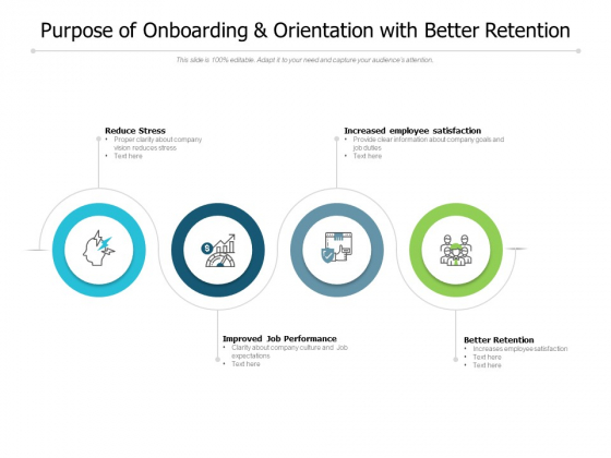 Purpose Of Onboarding And Orientation With Better Retention Ppt PowerPoint Presentation Show Designs Download