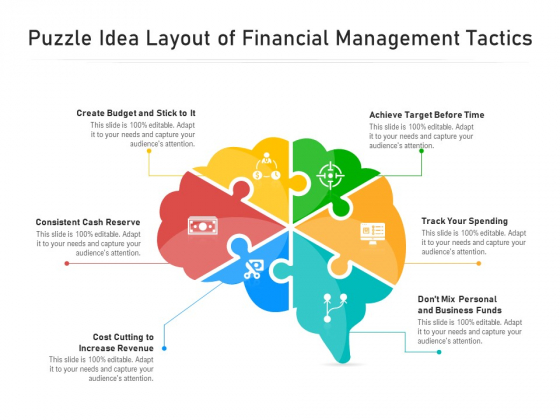 Puzzle Idea Layout Of Financial Management Tactics Ppt PowerPoint Presentation Slides Guidelines PDF