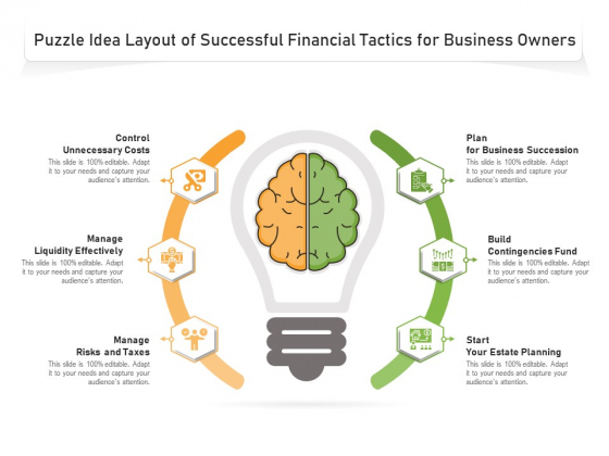 Puzzle Idea Layout Of Successful Financial Tactics For Business Owners Ppt PowerPoint Presentation Model Layouts PDF Puzzle Idea Layout Of Successful Financial Tactics For Business Owners Ppt PowerPoint Presentation Model Layouts PDF