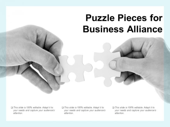 Puzzle Pieces For Business Alliance Ppt PowerPoint Presentation Infographic Template Format Ideas