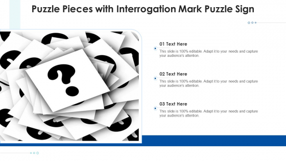 Puzzle Pieces With Interrogation Mark Puzzle Sign Ppt PowerPoint Presentation File Model PDF