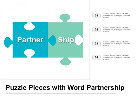 Puzzle Pieces With Word Partnership Ppt PowerPoint Presentation Infographic Template Styles