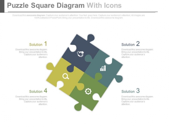 Puzzle Square Diagram With Icons Powerpoint Slides Puzzle Square Diagram With Icons Powerpoint Slides